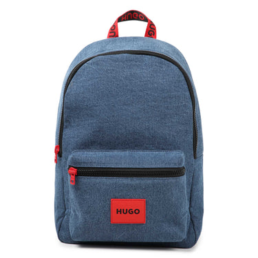 HUGO Backpack o mochila para niño y adolescente azul tipo mezclilla